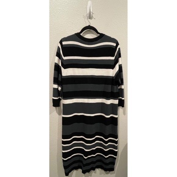TORRID Green White Black Midi Sweater Dress - Picture 7 of 7